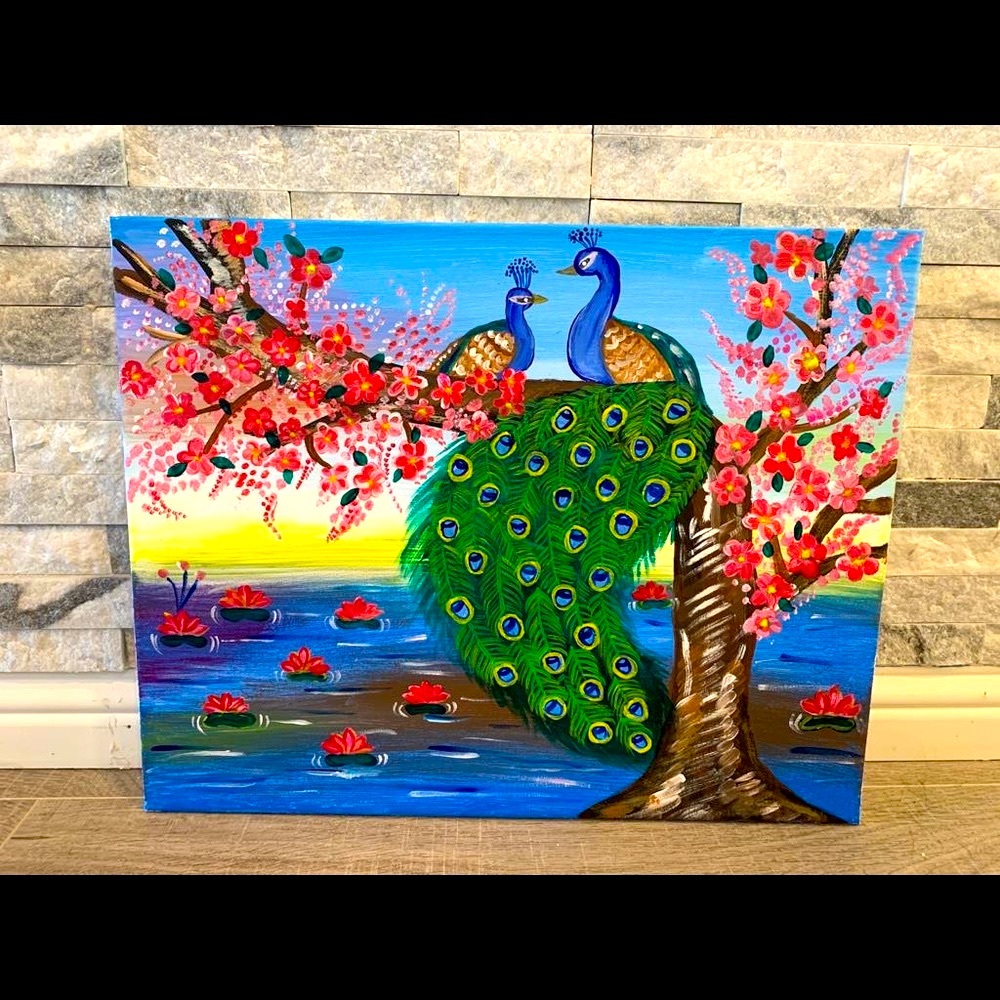 🦚 Peacock painting  🦚